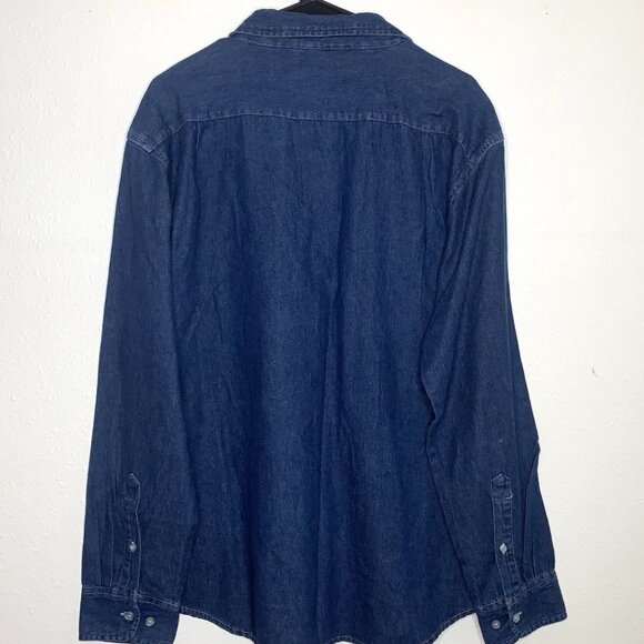 The Rock TEREMANA TEQUILLA Denim SHIRT L Dwayne Johnson Small Batch Distillery - Picture 5 of 5